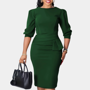 Claudine Bloom | Refined Ruffle Midi Dress