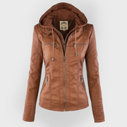 NORE | Mode leather jacket with hood
