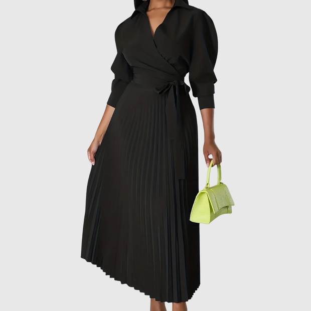 Evelina | Soft Pleated Midi Dress
