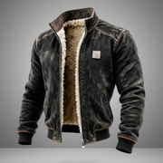 Warm and fluffy vintage jacket in soft leather.