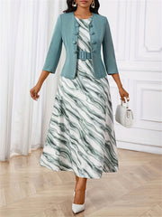 Amelie Lane | Printed Belted Two-Piece Set