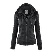 NORE | Mode leather jacket with hood