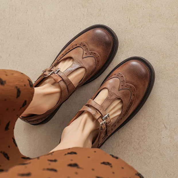 Leona | Classic Leather Mary Jane Shoes