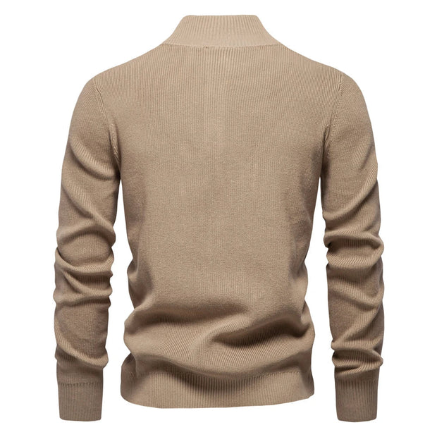Men's Sweater with Button Design