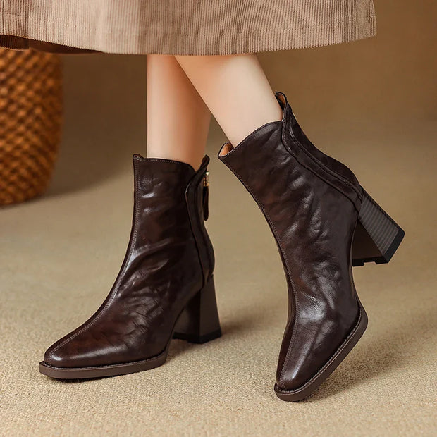 Sharon - Elegant Comfort Heel Boots