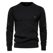 Men's Sweater with Check Design