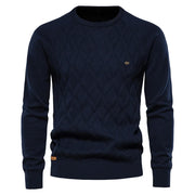 Men's Sweater with Check Design