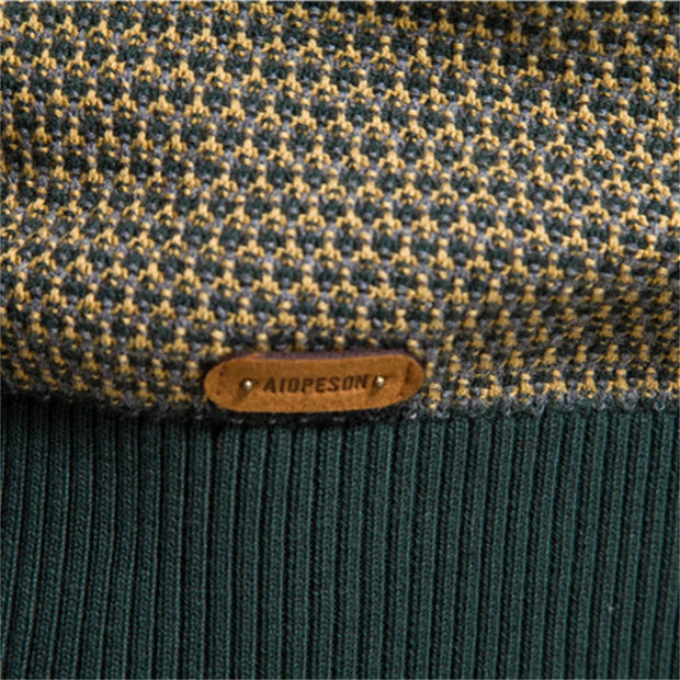 Men's Sweater with Check Pattern