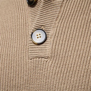 Men's Sweater with Button Design