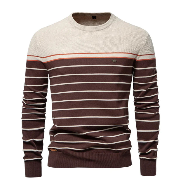 Men's Sweater with Stripe Design