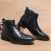 Dylan | Boots with Buckle in Vegan Leather