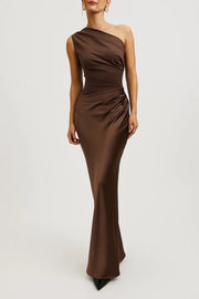 Elara | Satin Asymmetric Evening Gown
