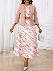 Amelie Lane | Printed Belted Two-Piece Set