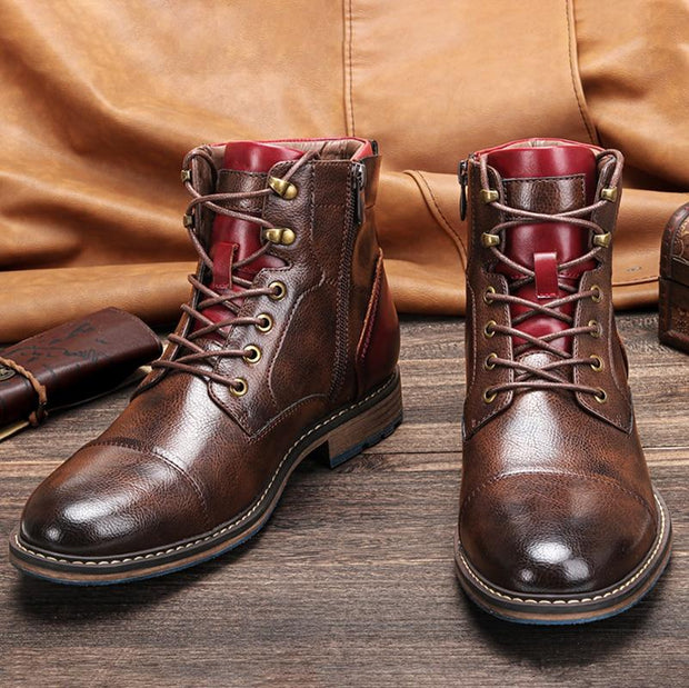 Dawson™ | Faux Leather Oxford Boots