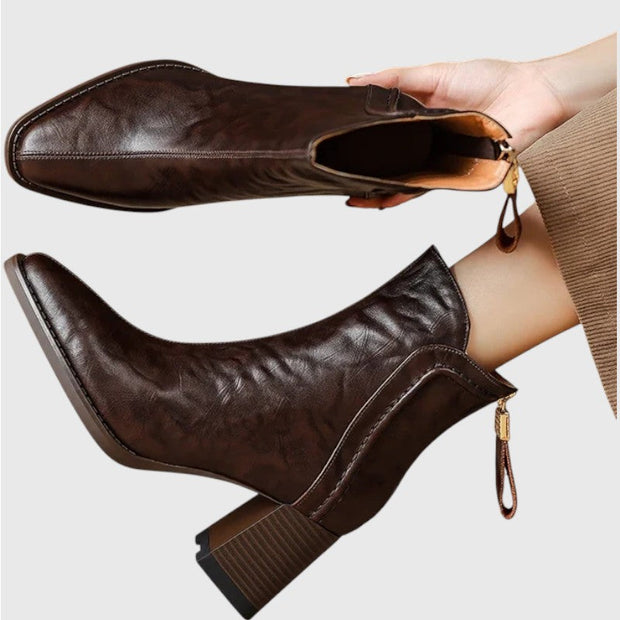 Sharon - Elegant Comfort Heel Boots